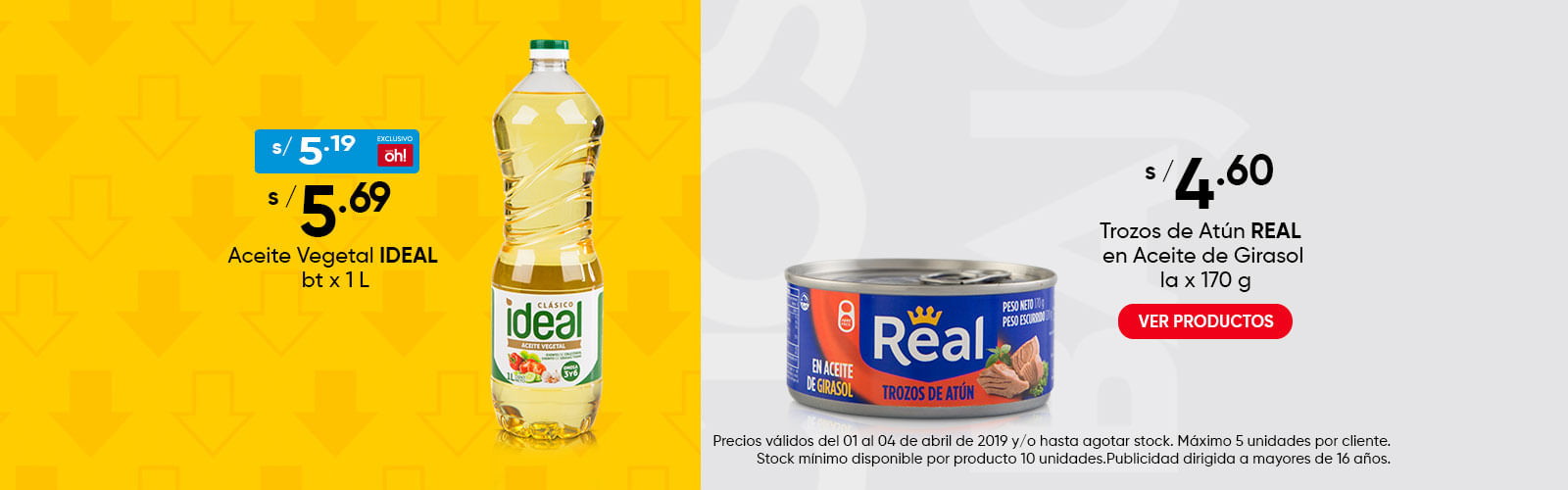 Aceite Vegetal IDEAL y Trozos de atun