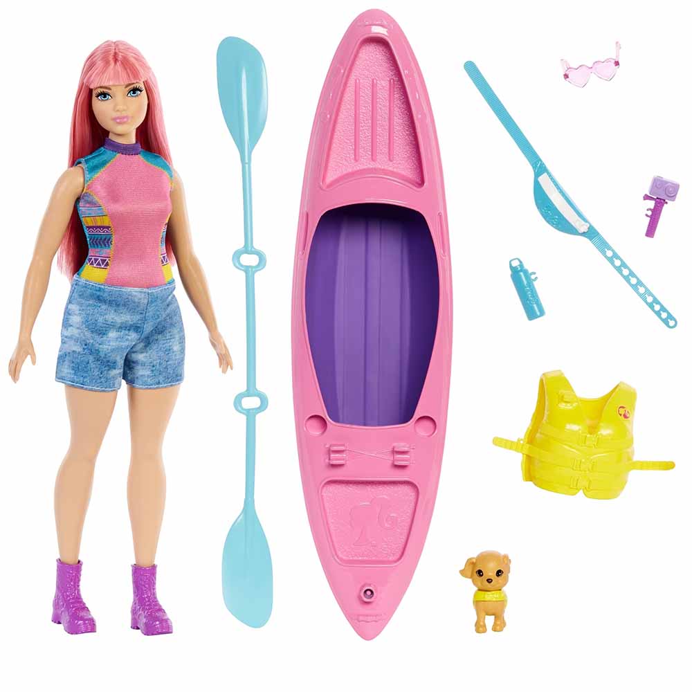 Muñeca BARBIE Paseo en Kayak Día de Campamento HDF75 | plazaVea