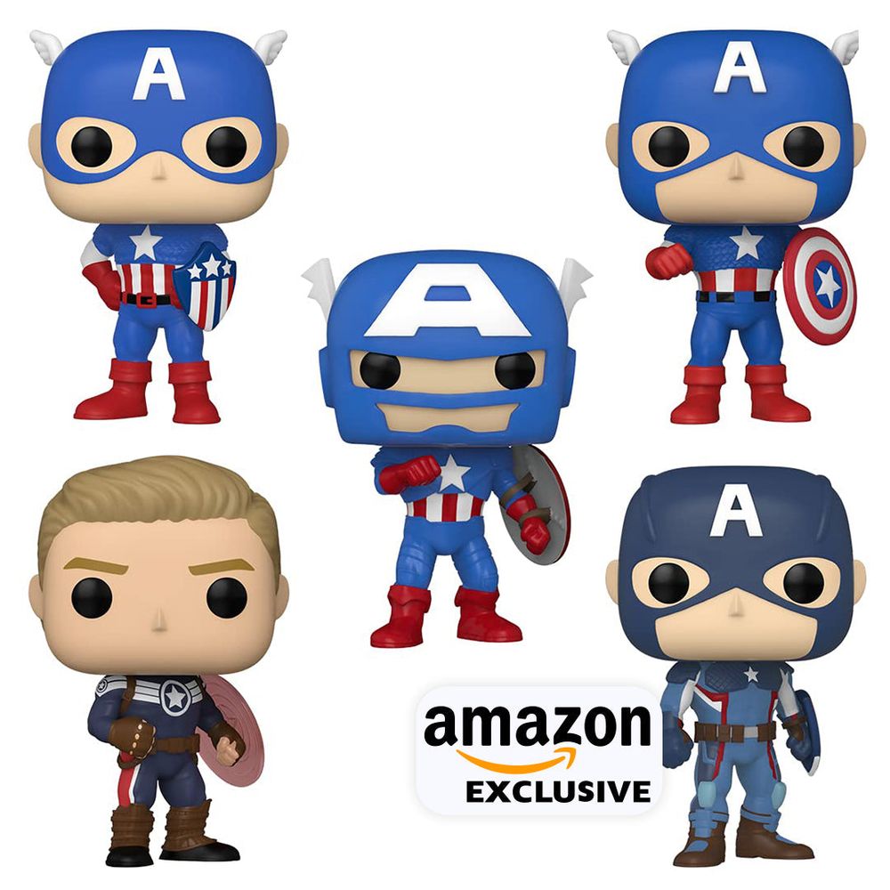 Funko Pop! Marvel Capitan America A través de los años 5 PACK plazaVea Supermercado