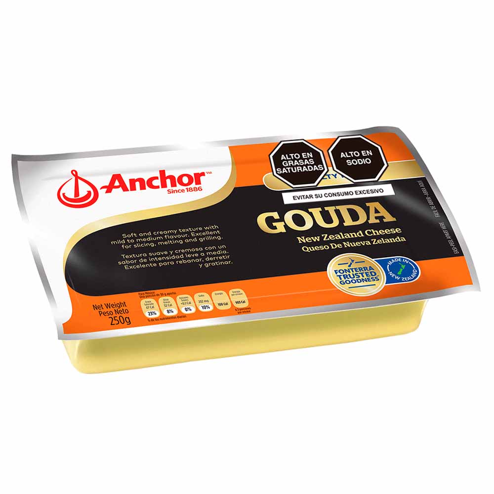 Queso Gouda ANCHOR Paquete 250g plazaVea Supermercado