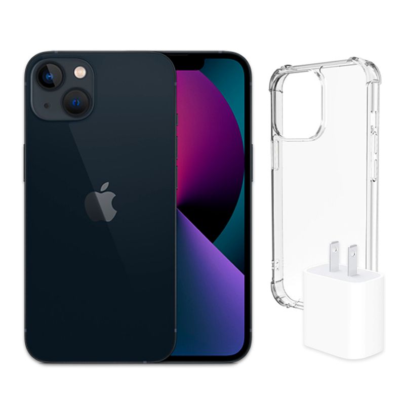 iPhone 13 128GB Negro + Adaptador 20w + Case Space