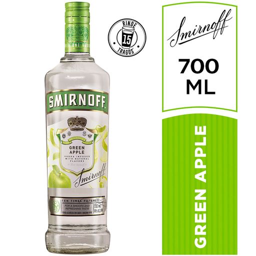 Vodka SMIRNOFF Green Apple Botella 700ml