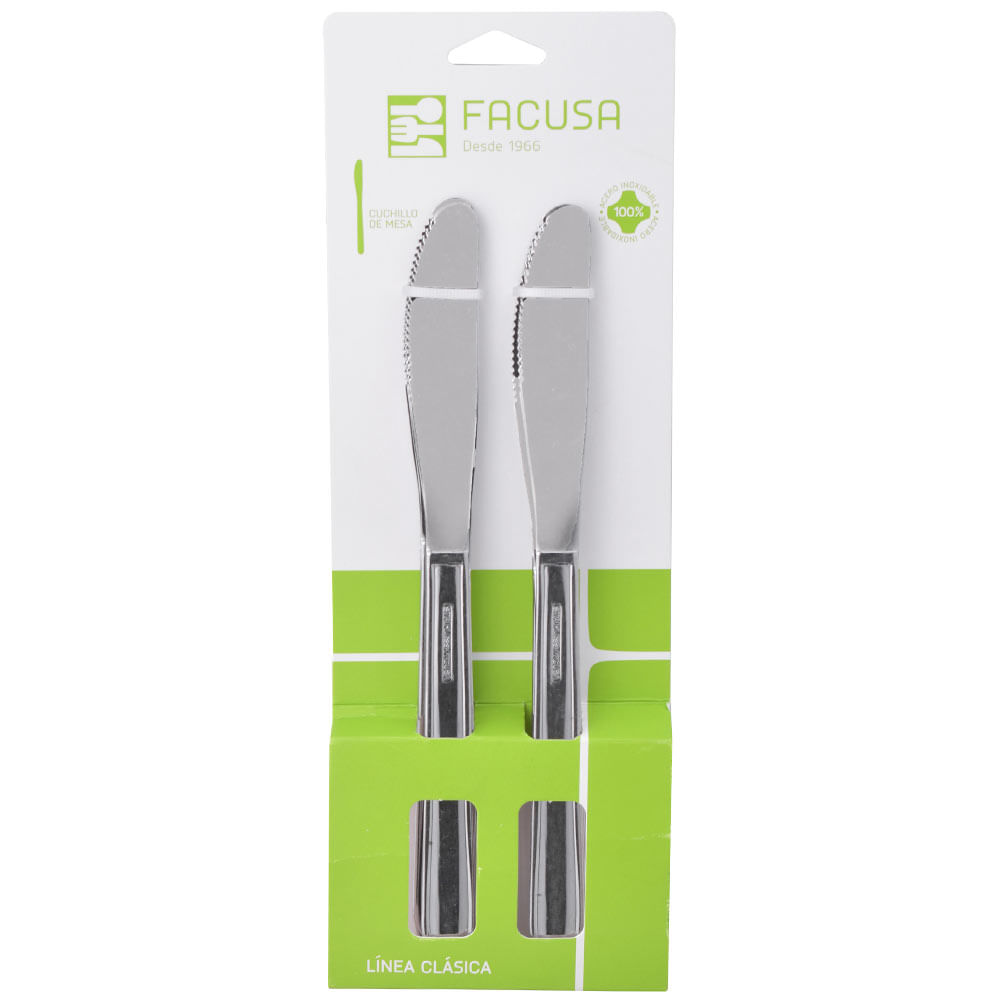 Set de Cuchillos de Mesa FACUSA M12 Blíster 12un 30x90x265mm