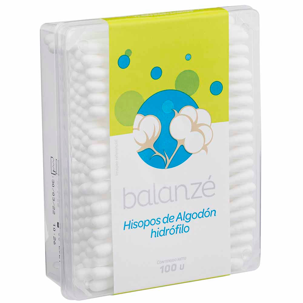 Hisopos BALANZÉ Algodón Hidrófilo Tapér 100un