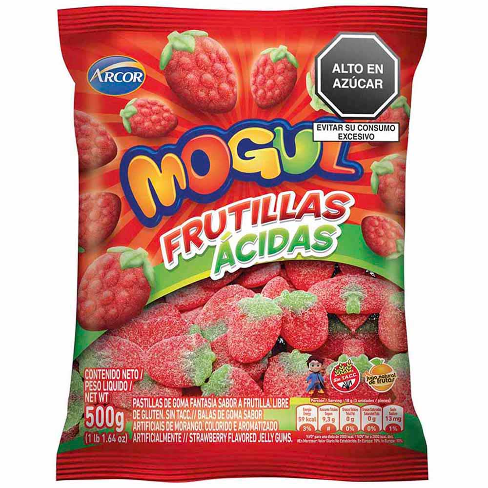 Gomitas ARCOR Mogul Frutillas Ácidas Bolsa 500g