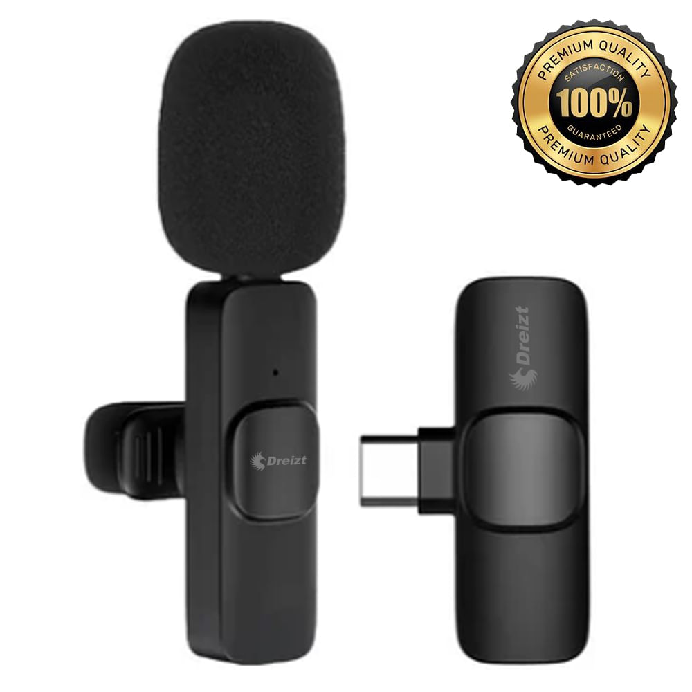 Micrófono Inalámbrico Lavalier Dreizt – Ideal para Video y Vlog