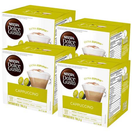 Pack Café Capuccino NESCAFÉ Dolce Gusto Caja 16 Cápsulas Paquete 4un |  plazaVea - Supermercado