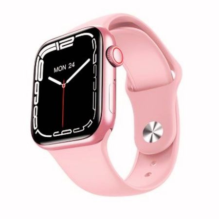 Smartwatch Serie 7 Rosado Sumergible Asistente de Voz - Supermercado
