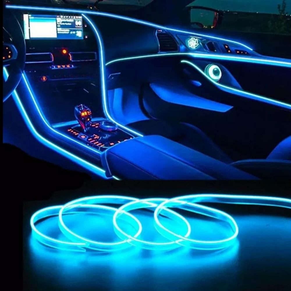 USB Luces LED Para Autos Carro Coche Interior De Colores