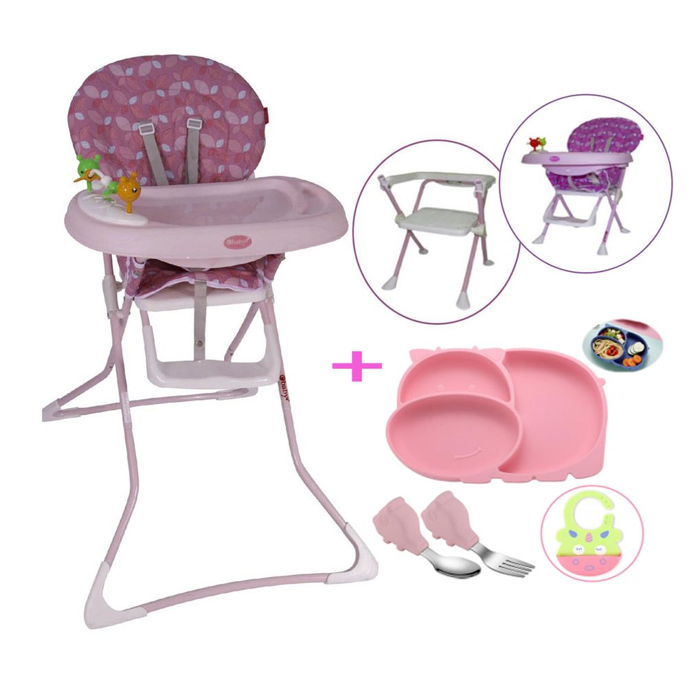 Silla De Comer Ebaby Badala 628 Rosado Kit PlazaVea Supermercado silla-de-comer-ebaby-badala-628-rosado-kit-plazavea-supermercado