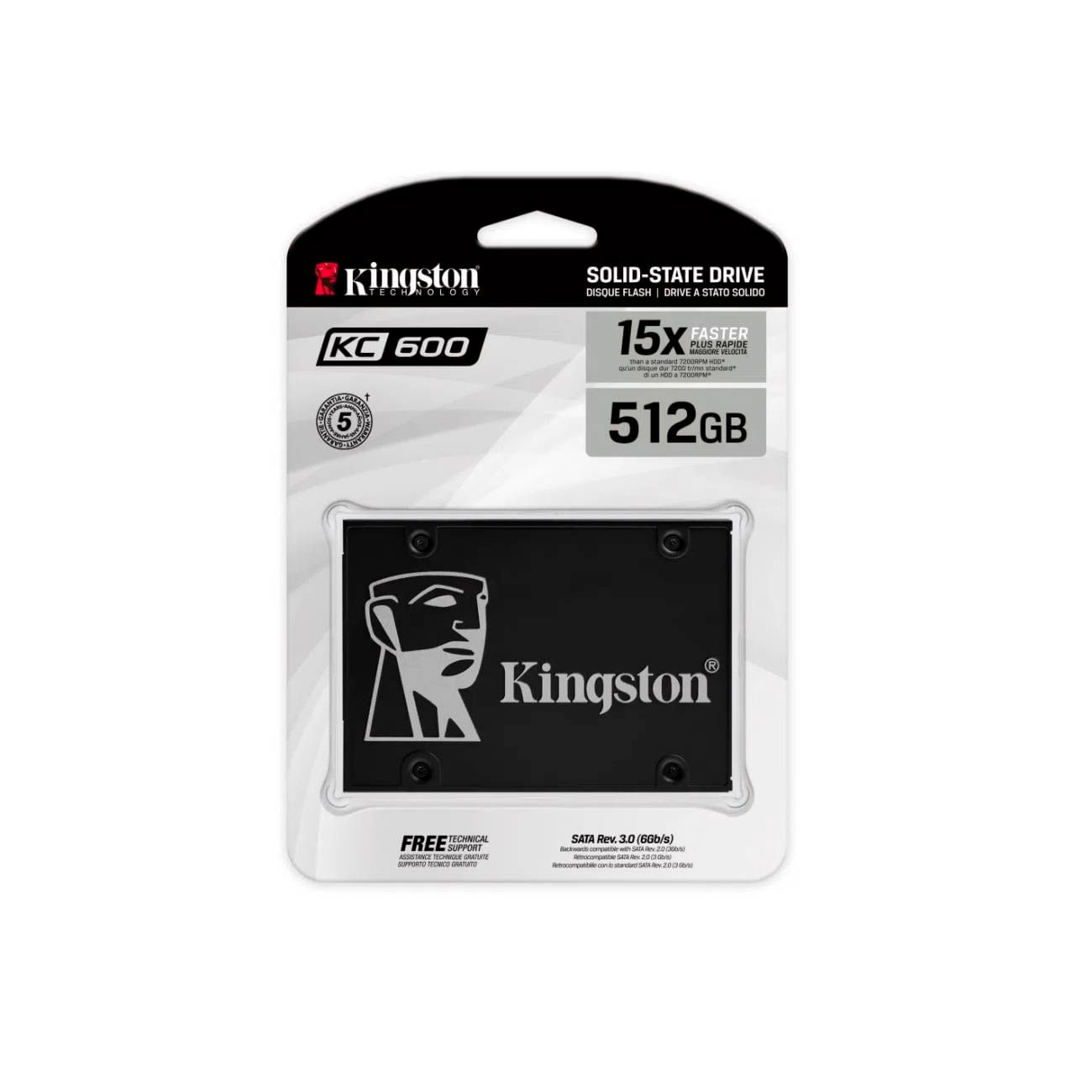 Disco Solido Kingston KC600, 512gb, sata 6.0 gbps, 2.5