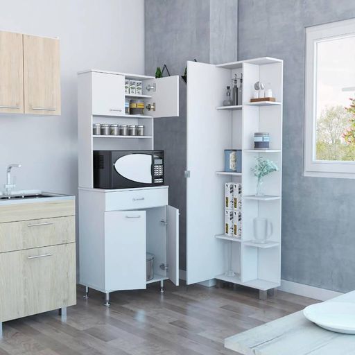 Combo Kitchen 7 Mueble Microondas + Optimizador - Blanco - Muebles De  Cocina