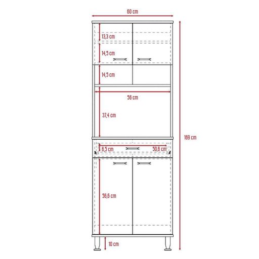 Combo Kitchen 11 Mueble Microondas + Optimizador - Blanco - Muebles De  Cocina