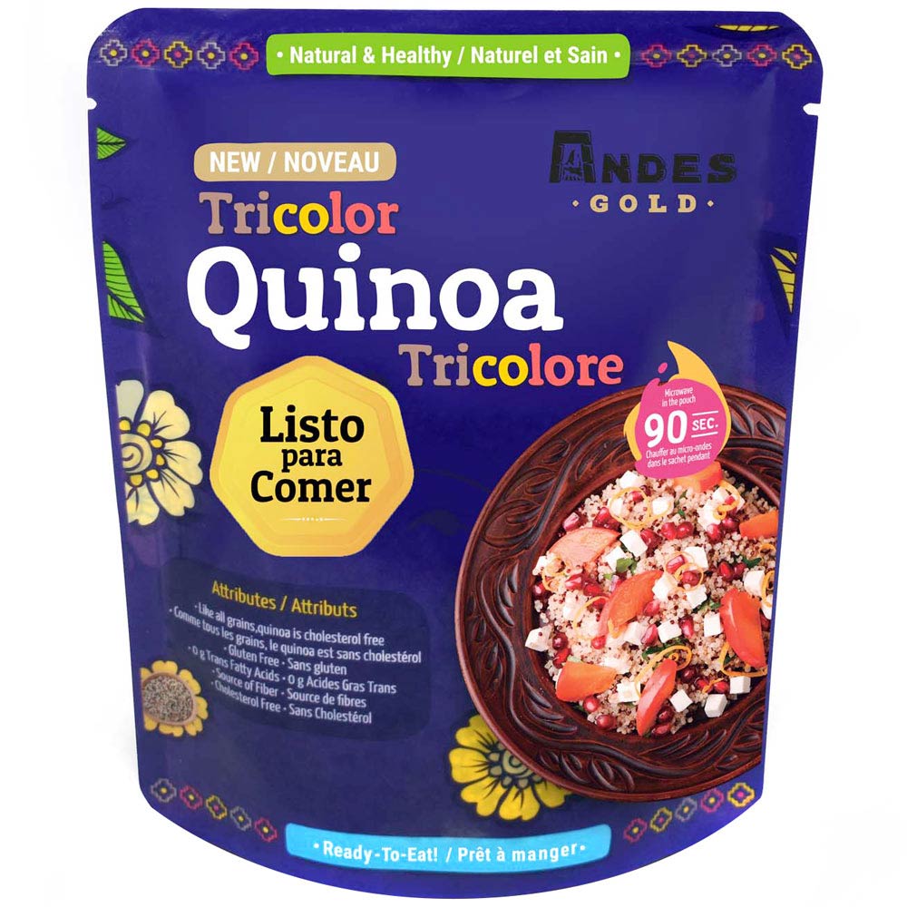 Quinua Listo para Comer ANDES GOLD Tricolor Doypack 240g