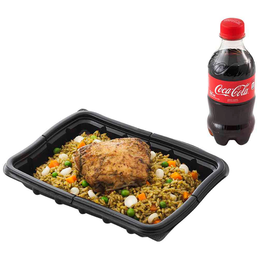 Arroz con Pollo LA FLORENCIA Bandeja 450g Arroz con Pollo + Coca Cola Regular 300ml