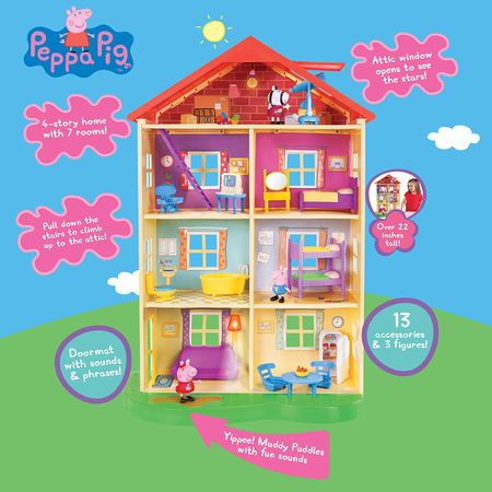 Bandai Peppa Pig Casa con Luz y Sonido de Peppa : : Juguetes y  Juegos