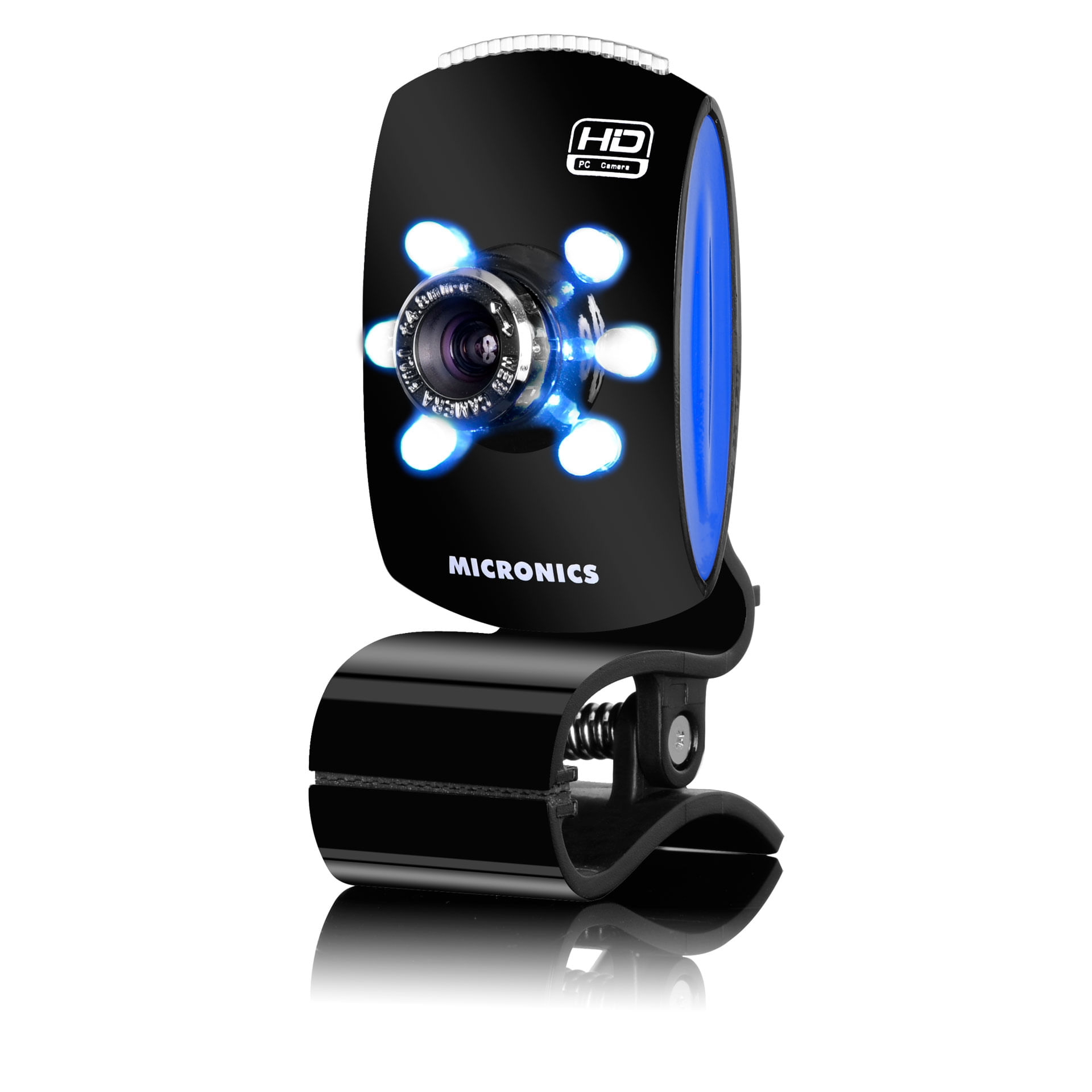 Camara Web Micronics Othelo W360 con Micrófono Azul