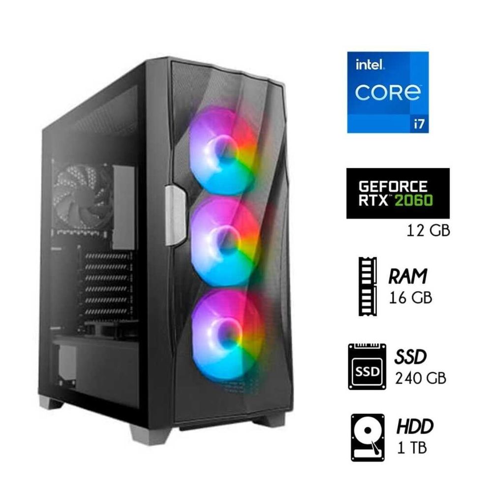 Computadora PC GAMER Intel Core i711TH RAM 16GB DISCO 1TB SSD 240GB