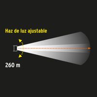 Linterna de Aluminio LED Cree 500 lm con 2 Pilas D, Truper