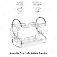 Escurridor Organizador de Platos 2 Niveles