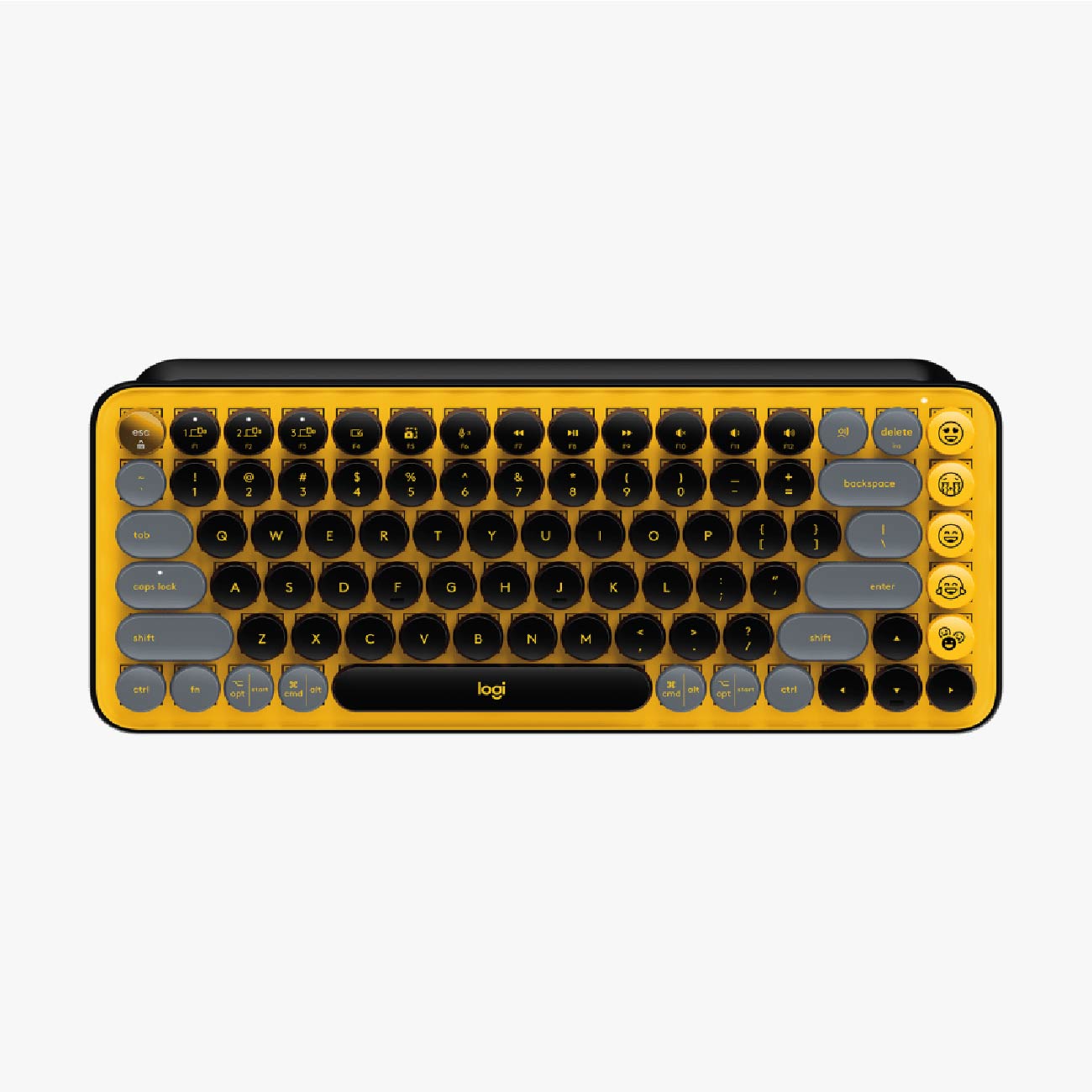 Teclado Logitech Pop Keys Bluetooth Negro Amarillo