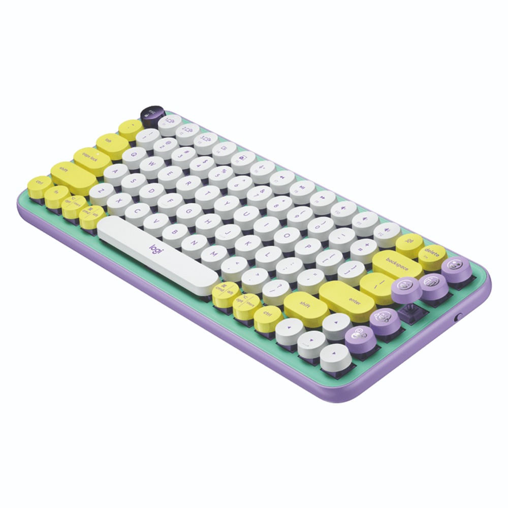 Teclado Logitech Pop Keys Bluetooth Lila Verde