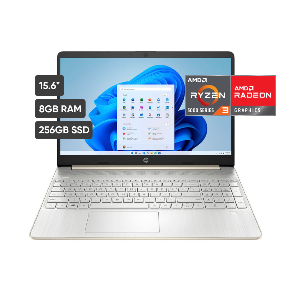 Laptop HP 15-ef2502la 15.6'' AMD Ryzen 3 (5000 series) 8GB 256GB SSD