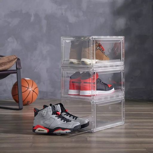 Cajas de zapatos transparentes, apilables, resistentes 4 unidades GENERICO