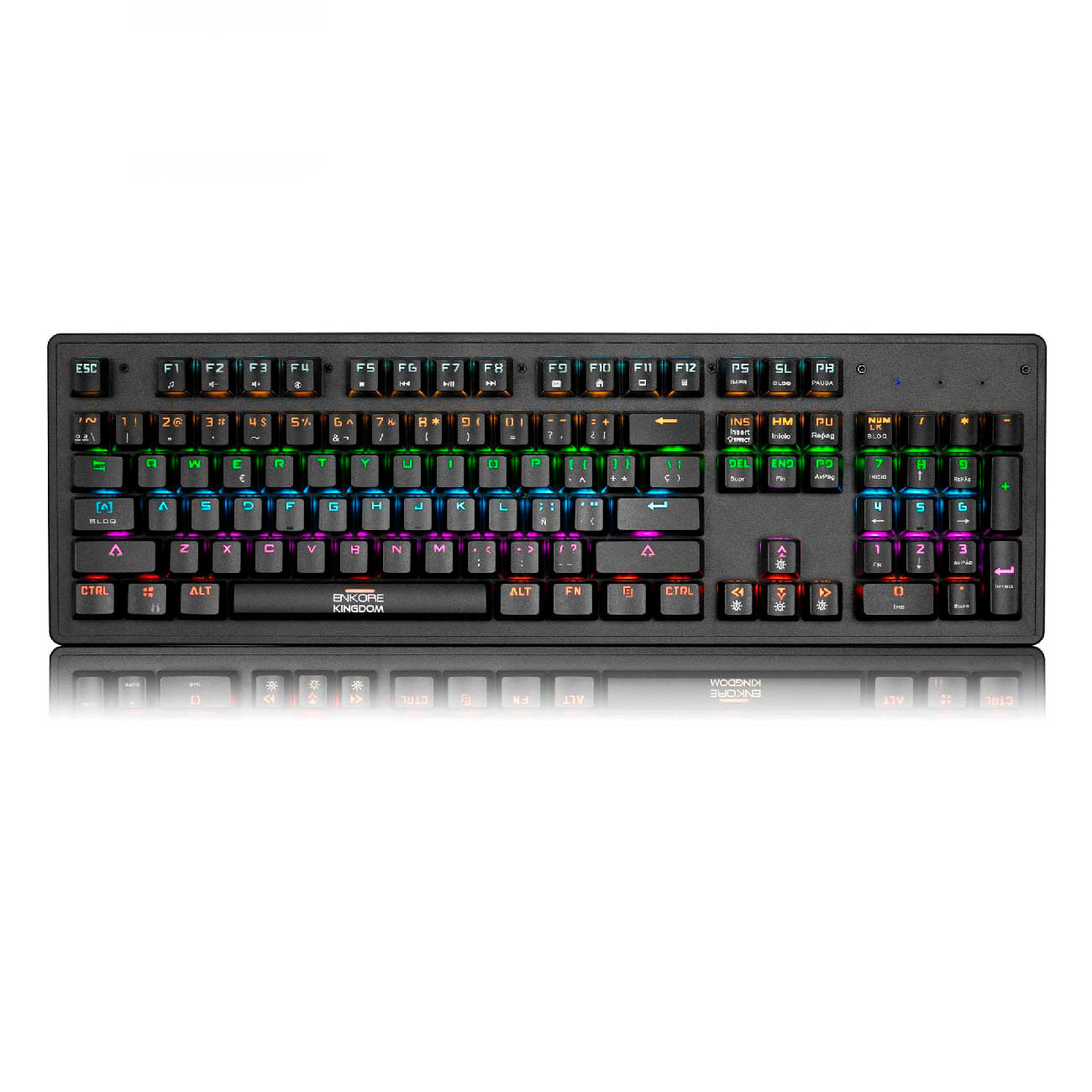 Teclado Premium Gamer Mecánico Enkore Rainbow Kingdom Enk 1001