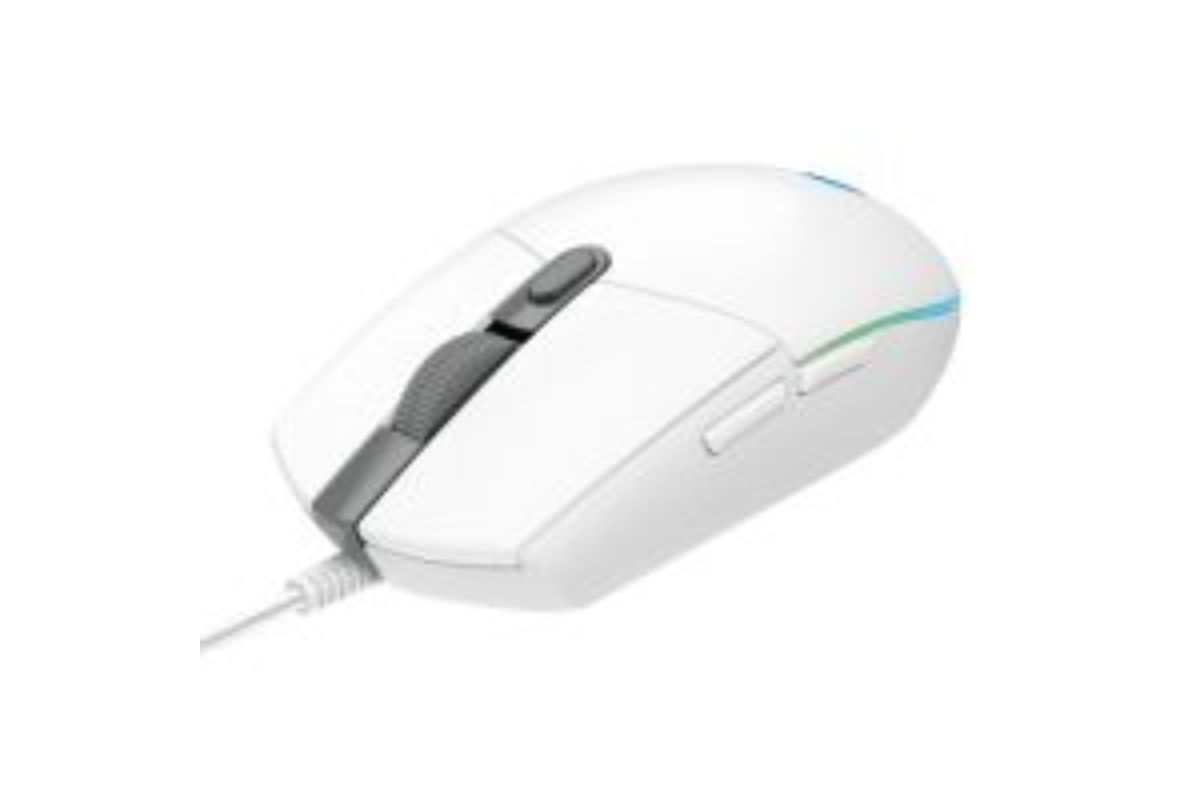 Mouse Logitech G203 Lightsync Optical 8000 DPI RGB BLANCO