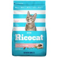 Alimento para Gato RICOCAT Gatito Sabor Carne Pescado y Leche Bolsa 3Kg