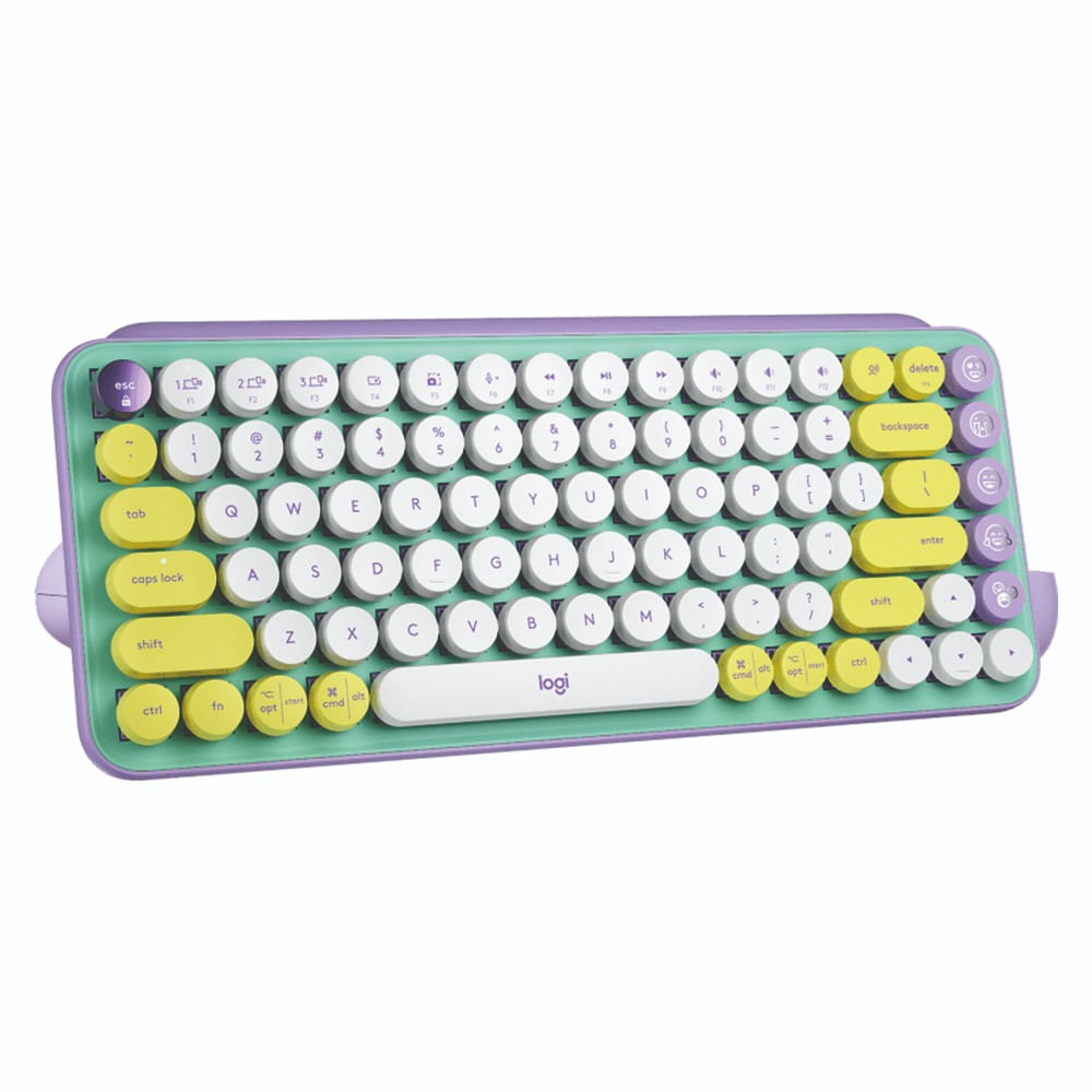 Teclado Logitech Pop Keys Bluetooth Lila Verde