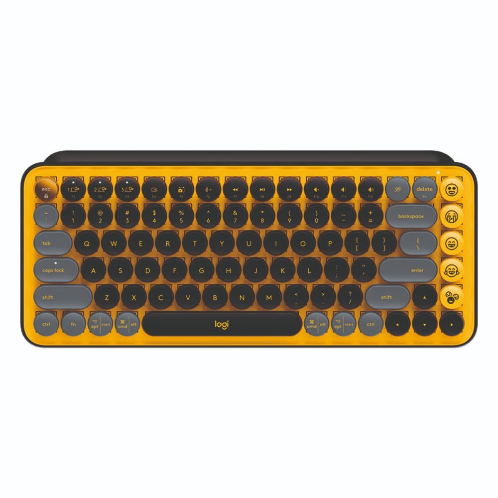 Teclado Logitech Pop Keys Bluetooth Negro Amarillo