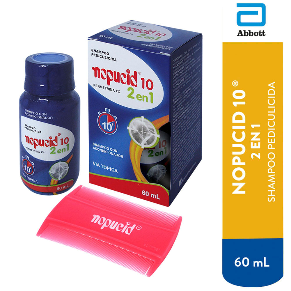 Shampoo y Acondicionador NOPUCID contra Piojos Frasco 60ml