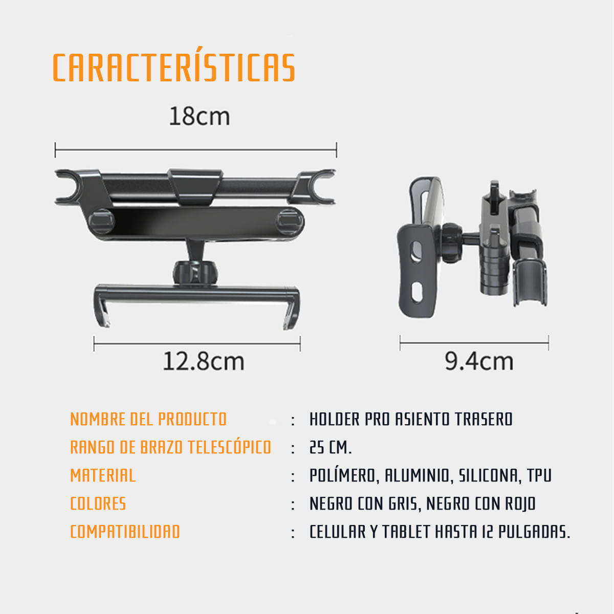Soporte de Celular y Tablet con Brazo Telescópico