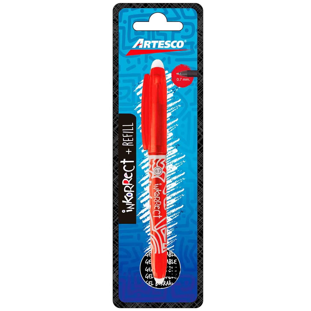 Lapicero ARTESCO Inkorrect 0.7 Rojo