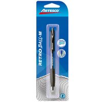 Lapicero ARTESCO Retro Ball-M Negro Blíster 1un