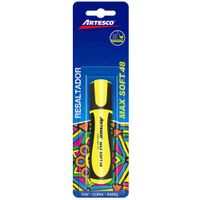 Resaltador ARTESCO Max Soft 48 Amarillo Blíster 1un