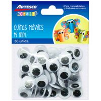 Ojitos Móviles ARTESCO 15mm Bolsa 60un