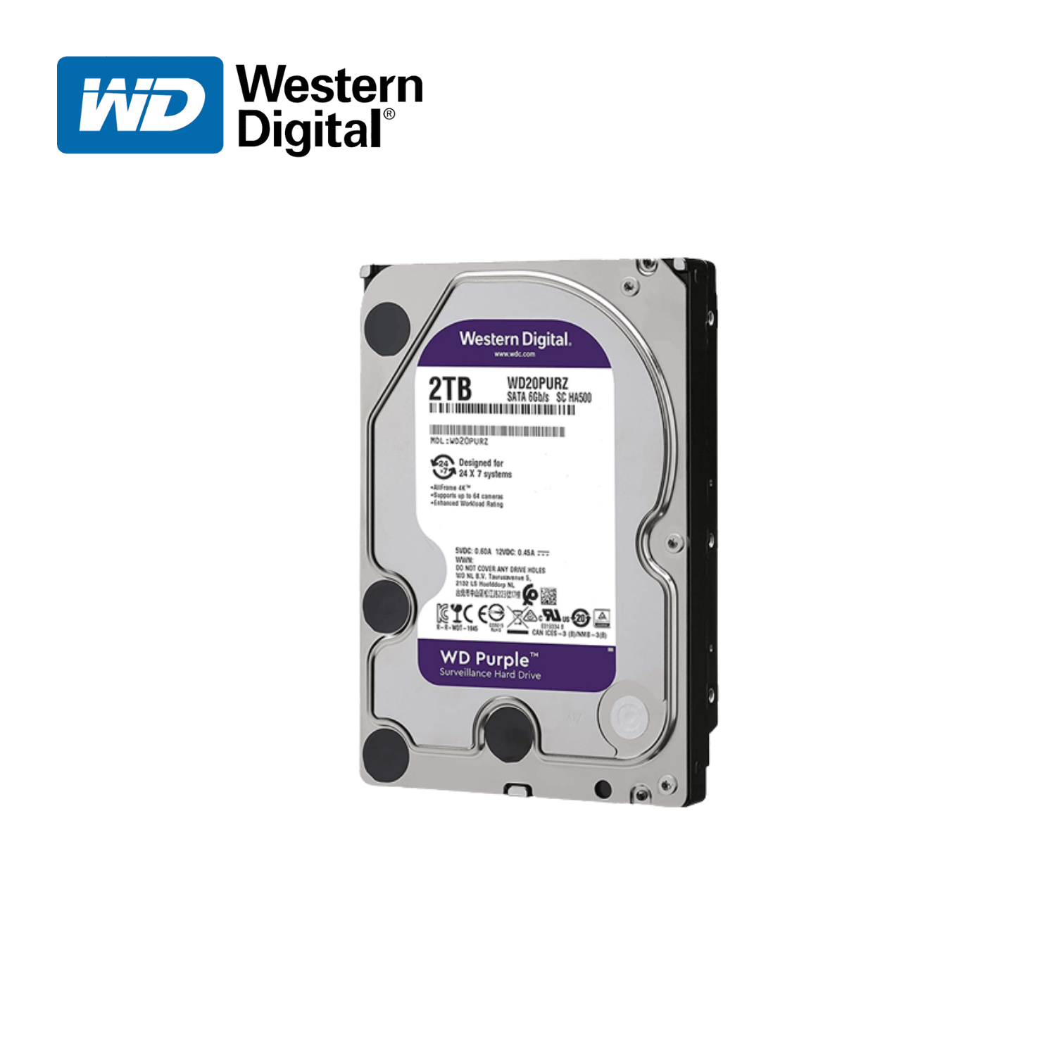 Disco Duro de 2TB Serie Purple Wester Digital