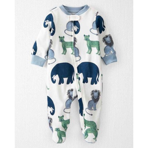 PIJAMA ENTERIZO CARTER'S A RAYAS LITTLE PLANET CON CIERRE 100% ALGODÓN PARA  BEBÉ NIÑO DE 6 A 9 MESES