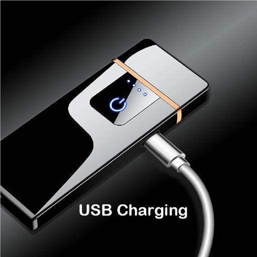 Encendedor Electrónico Recargable USB Plateado - Promart