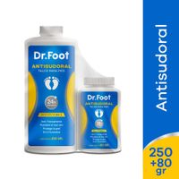 Talco Antisudoral Dr Foot 250G + 80G - Pack 2 UN
