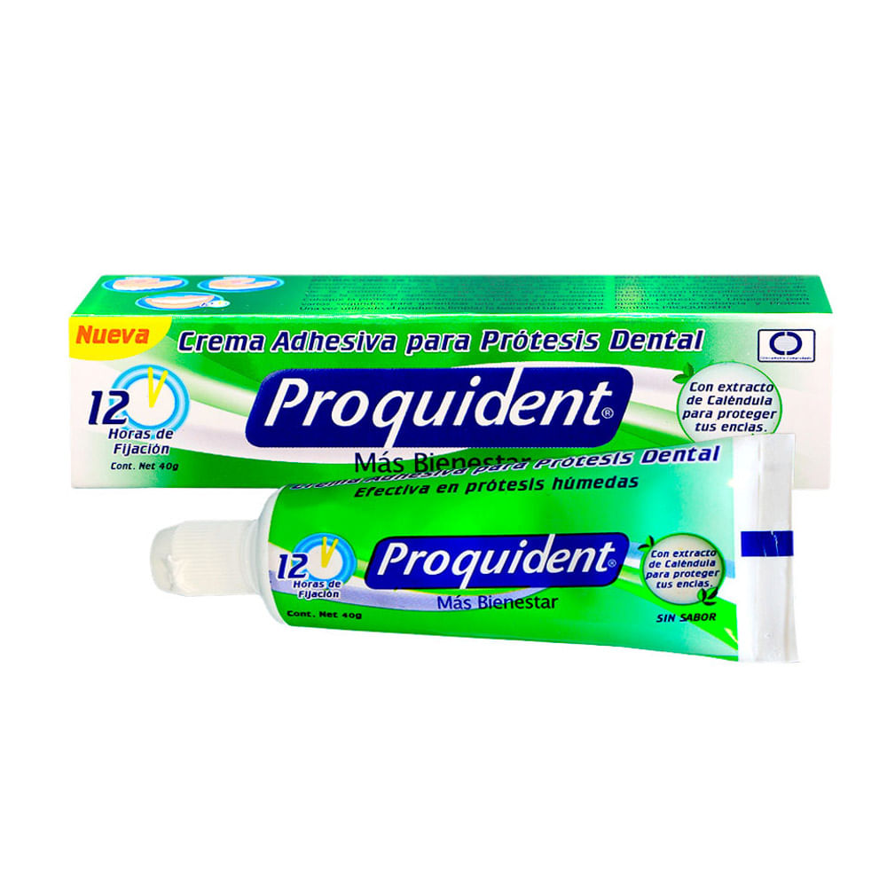 Proquident Crema Adhesiva Para Prótesis Dental Tubo 40 g Sin Sabor