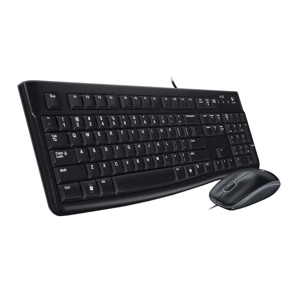 Kit Teclado Mouse Logitech Mk120-Negro