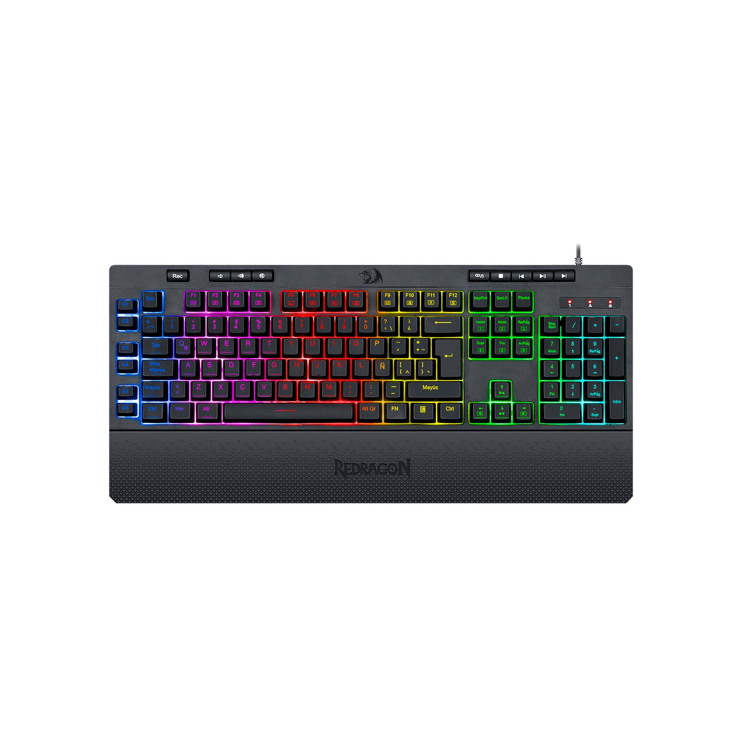 Teclado Gamer Redragon Shiva Spanish K512RGB-SP Black
