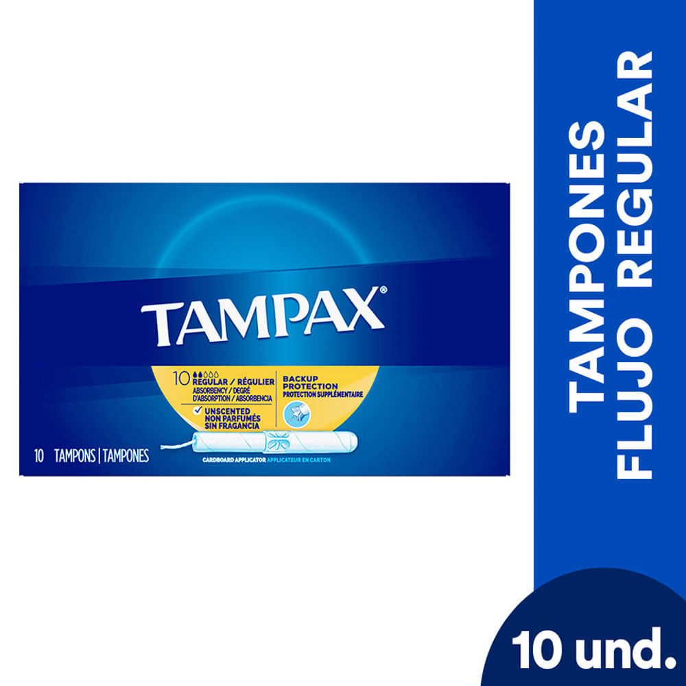 Tampones Tampax Cardbord Regular - Caja 10 UN