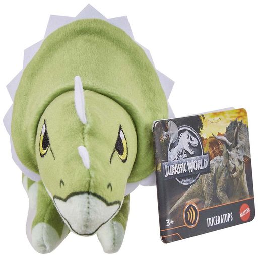 Peluche Dinosaurio Jurassic World 22 Cm Con Sonido - Triceratops