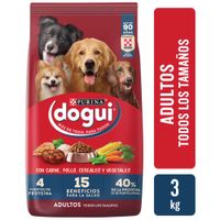 Alimento para Perro DOGUI Adulto Todos los tamaños Multisabor Bolsa 3Kg