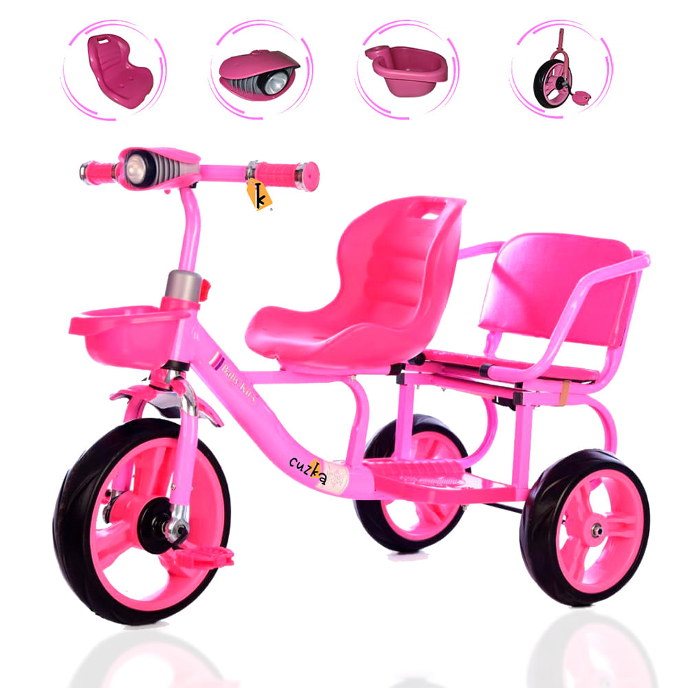 Triciclo doble asiento store para niños